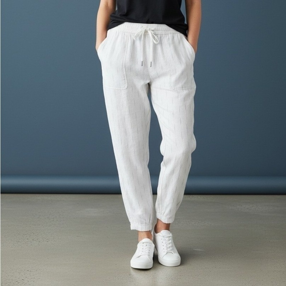 Athleta Farallon Printed Jogger White Dash Print Plus Size 22 Cotton Stretch